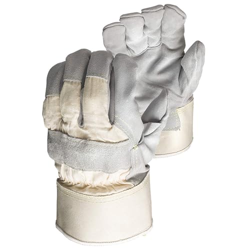 Superior 69BSKFFL Sidekick Premium Split Leather Fitter Glove with Full KevlarFiberglass Liner and Rubberized Safety Cuff, Work, Cut Resistant, 1.4mm Thickness, Medium Pack of 1 Pair