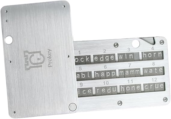 ColdSteel | Steel Crypto Seed Phrase Storage for up to 24 Words, Bitcoin and Other Cryptocurrency Wallet - Compatible With Ledger, Trezor and Metamask, Easy and Safe Metal Crypto Seed Backup