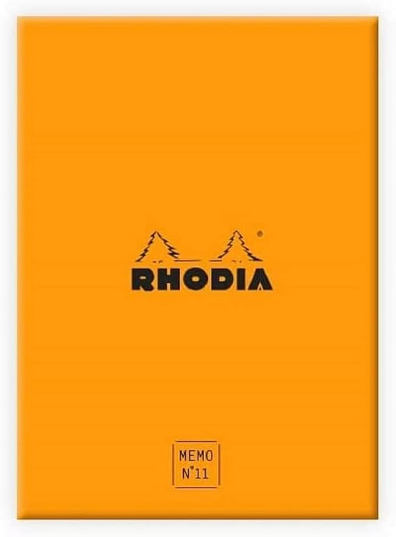 Rhodia cf194049 Notepads with Case, No. 11 (A7), 240 Sheets, 0.2 inch (5 mm) Grid, Glued Type