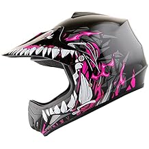 WOW Youth Kids Motocross BMX MX ATV Dirt Bike Helmet Dragon Pink