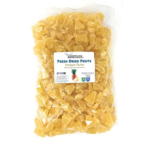 YANKEETRADERS Dried Pineapple Chunks, 4 Pound