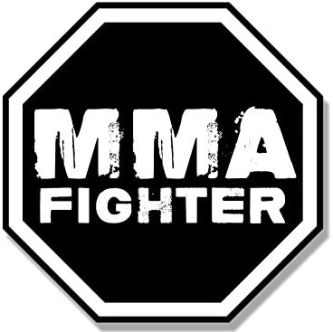 Octagon Shaped MMA Fighter Sticker (Martial Arts Fight UFC)
