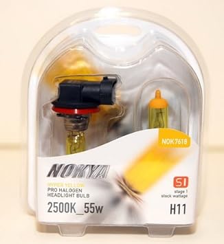 Nokya Hyper Yellow H11 Car Headlight Bulb (S1) NOK7618.