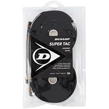Dunlop Super Tac Tennis Overgrip (Black) - 30-Pack in Multipacks (1-6 Packs Available)