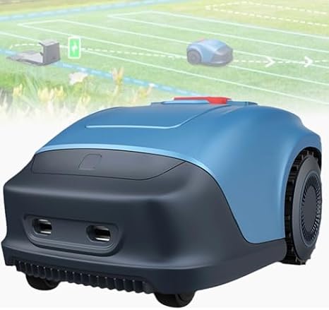 Robot Lawn Mower with APP Control, Parallel Tracks Mowing, Virtual Boundaries, 20-55 mm Cutting Height, Suitable for Lawns up to 300 m, 33% Slope