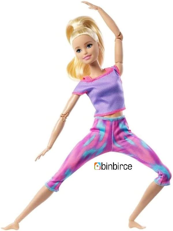 Hansi Naturals Barbie Made to Move Exercise, Yoga Doll, Blue,pink,purple,GXF04