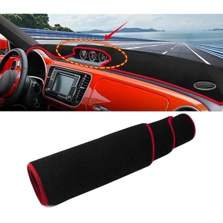Flannel Polyester Car Dashboard Cover Sun Shade Avoid Light Mat Pad Dashboard Grip Mat Instrument Panel Carpe for VW New Beetle 2012 2013 2014 2015 2016 2017 2018 2019