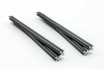300x10x10mm Beam Black anodised Pack of 4