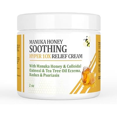 Manuka Honey Tea Tree Draw Salve Cream, Seborrheic Dermatitis, Eczema, Rosacea, Psoriasis, Folliculitis, Dry Scalp, Dandruff, Anti-Itch for Soothing Relief, Irritated Skin, 2 Ounce-1pack