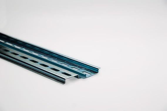 Slotted Steel DIN mounting Rail- 1m Length x 35mm Width x 7.5mm Height
