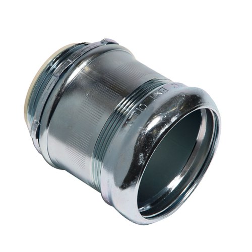 O-ZGedney 7200ST ETP 7000S Series EMT Compression Connector with Insulated Throat, 2 Trade Size, 2.25 Body Length, 2.69 Diameter, 0.69 Thread Length, Steel Pack of 2