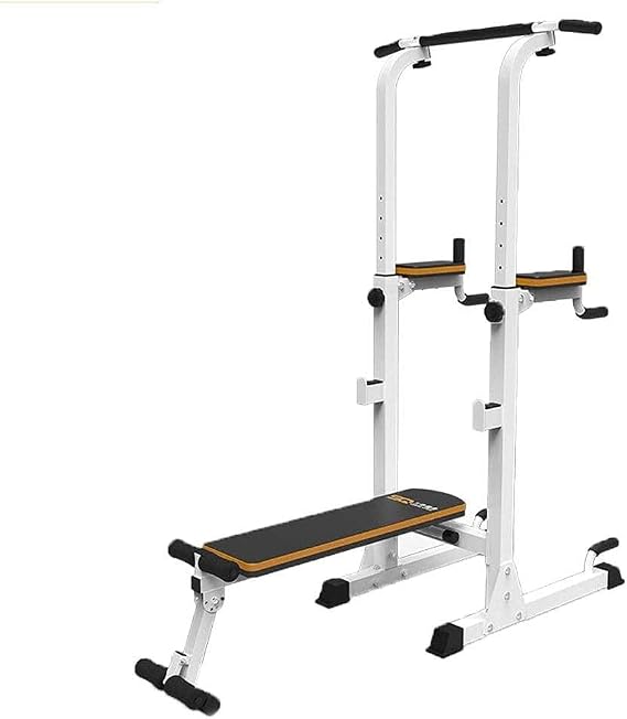 Power Tower Pull Up Station with Bench Home Gym Sit Up Dip Stands Pull Up Bars Push Up Bars Chin Ups Multifunction Strength Training Workout