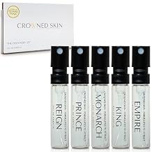 Crowned Skin Eau de Parfum Discovery Set for Men | Luxury Cologne Variety Pack with Travel-Size King, Reign, Monarch, Prince, Empire Scents | Grooming Gift Set | As Seen On Shark Tank