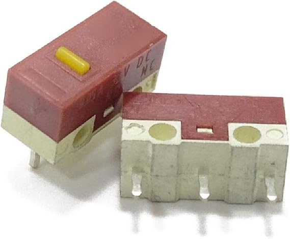HUANO Original Mouse 3 Pin 30M Click Micro Switch Micro Switch Yellow Dots Micro Switch 3 Pin Micro Switch Fingertip Size Micro Switch 3 Pin Mouse Button 2/10 Pack