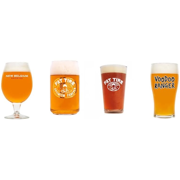 New Belgium Brewery Pint Glass Mixed Pack - Set of 4-2025 Second Edition