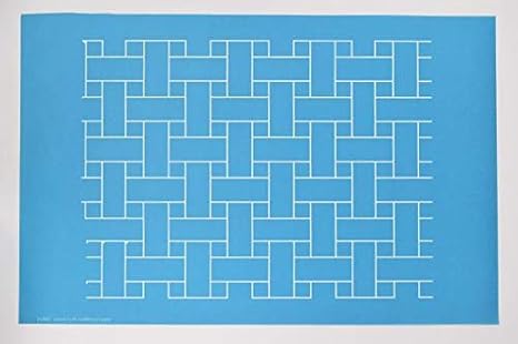 Full Line Stencil Basket Weave, Continuous E2E Quilt Template (31000)