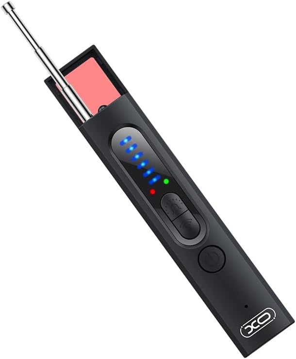 CRP01 Gizli Kamera Dedekötürü, Kızılötesi Dedektör, GPSKonum Takip Cihazı Tarayıcı, Dinleme Cihazı Bulucu, Otel, Ofis, Toplantı Alanlarında Güvenlik Cihazı, 1MHz-6.5GHz, USB-C Şarj, Siyah