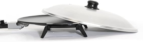 NIAT 16 inch Non-Stick Electric Grill (Mitad, Mogogo) - for Injera, Pizza, Flatbread, Pita, Tortilla, Chapati, Lefse. Dome Cover is INCLUDED. For USA and CANADA Only,  with 120V Power Plug.