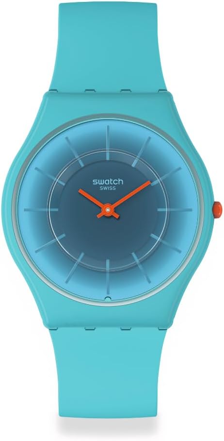 Swatch Skin Classic Biosourced Unisex Watch Casual Polymer Blue Quartz Waterproof Radiantly Teal