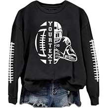 Godashop Personalized Football Shirts for Women, Football Number Shirt, Football Mom Shirt, Gift for Football Lover