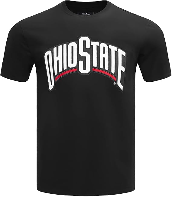 Pro Standard Mens Ohio State University Classic Chenille Short Sleeve Tee Black L