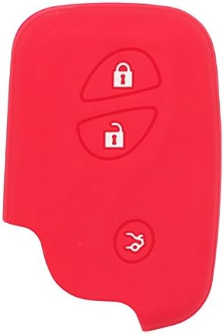 Silicone Cover Protector Case Holder Skin Jacket Compatible with LEXUS Smart Remote Key Fob CV2411 Red