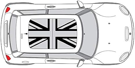 CravenSpeed Union Jack Sunroof Vinyl Decal for MINI Cooper F56 | 2014-2024 (Matte Black)