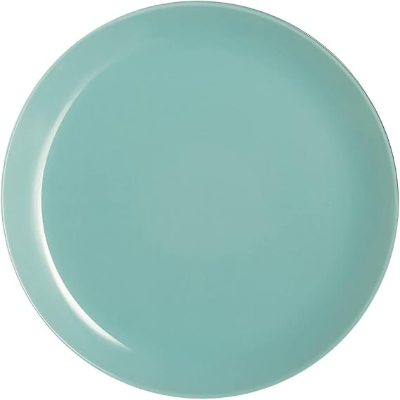 Luminarc Arty Soft Flat Plate, Glass, Teal, 26 x 26 x 2 cm
