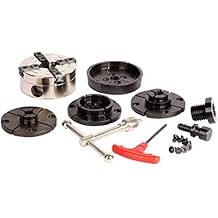 8" Cole Jaw Set for VINWOX 3.5" Wood Lathe Gear Chuck and 4" Scroll Chuck, Flat Jaw Set With Buffer Kit for Popular Chucks Including Original Nova, G3, and Midi
