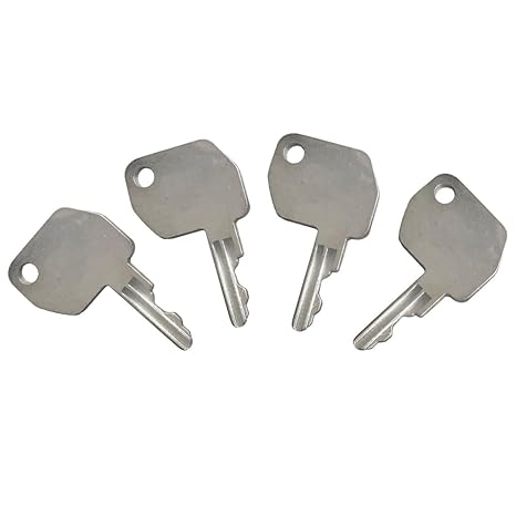 4PCS Ignition Switch Keys 92274 86502903 Compatible with Ford JCB New Holland Backhoe Harvester Tractor 340 755B 550 555 655A 555A 555B 755A