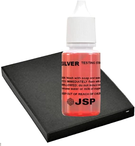 Waytest Silver & Sterling 999 925 Testing Solution-with Scratch Testing Stone Authenticity Tester Jewelry Scrap Precious Metal USA