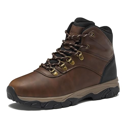 HI-TEC Aspen Mid Waterproof Mens Hiking Boots - Black or Brown, Medium or Wide Lightweight Outdoor Trekking Shoes