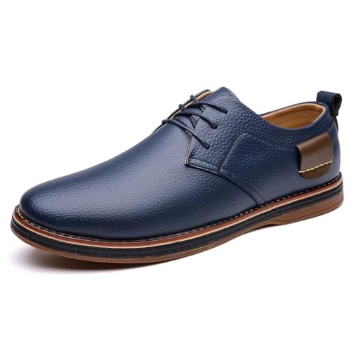 Mens Comfortable Stylish Oxford Shoes Casual Lace Up Walking Business Driving Dress Shoes