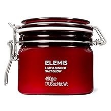 ELEMIS Exotic Lime & Ginger Salt Glow 490g, Invigorating Salt Scrub To Exfoliate & Soften Skin