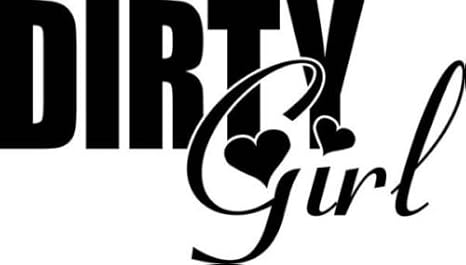 Dirty Girl Japanese JDM Vinyl Graphic Car Truck Windows Decor Decal Sticker - Die cut vinyl decal for windows, cars, trucks, tool boxes, laptops, MacBook - virtually any hard, smooth surface