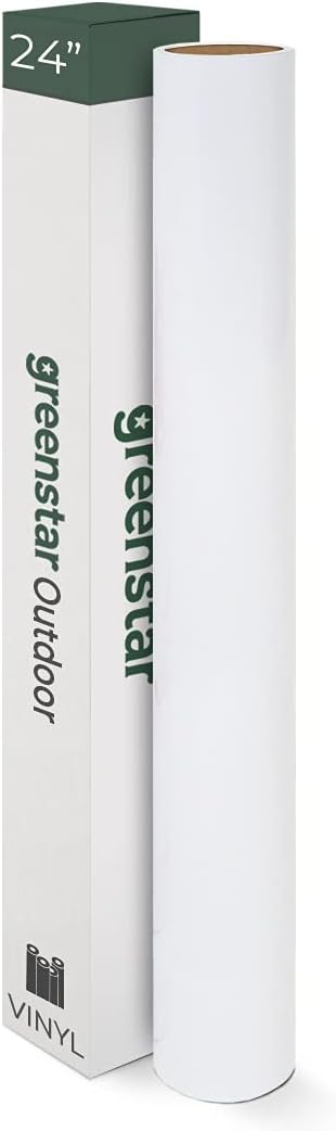 Greenstar Sign Vinyl Outdoor Self-Adhesive Graphics Decals Lettering 3mil 24" x10yd - White