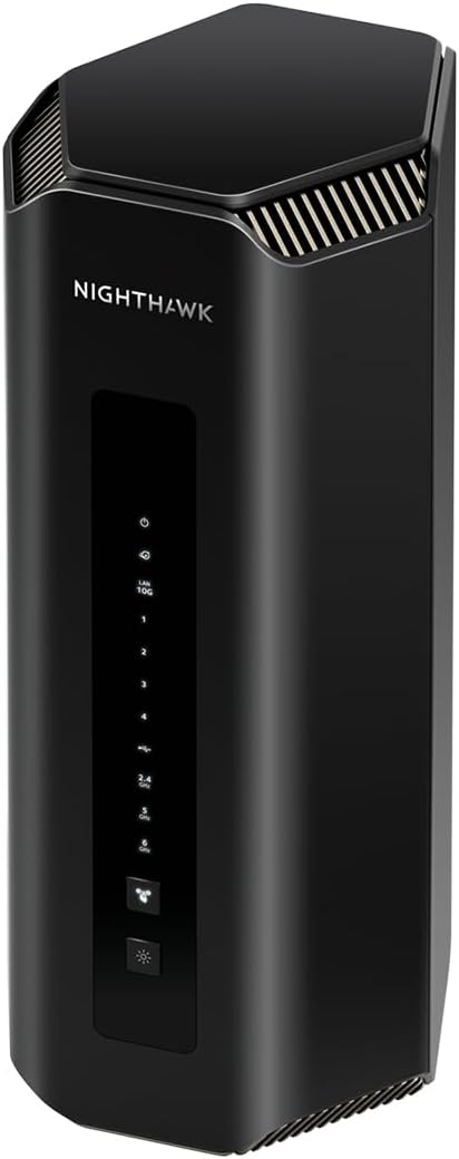 NETGEAR Nighthawk Tri-band WiFi 7 Router (RS700S) - Security Features BE19000 WiFi Speed (up to 19 Gbps) - 10-Gig Internet Connection - Up to 275 m2 200 Devices - 1 Year Armor Included