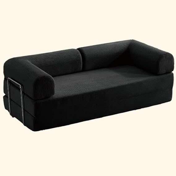 Compression Sofa Convertible Floor Bed Sleeper Loveseat Corduroy Mattress Fold Out Comfy Lounge for Living Room Multi-Functional Memory Foam with Armrest Portable Couch Small Spaces(Size:180cm/70inch,
