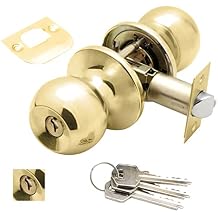 Wolfpack - Doorknob with Key Both Sides Brass.