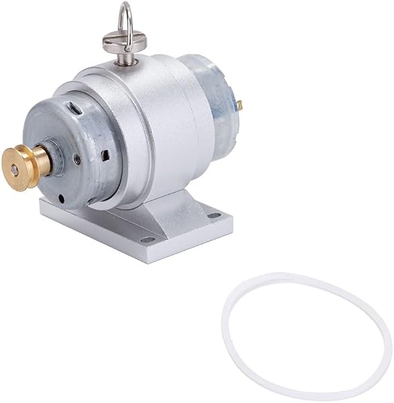 Bricksdiytoy 12V Mini Dynamo Generator - 71x48x63mm Compact Size, 2mm Shaft, Produces 12V 1A When Steam Powered, Doubles as 12V DC Motor - Perfect for Model Steam Engines