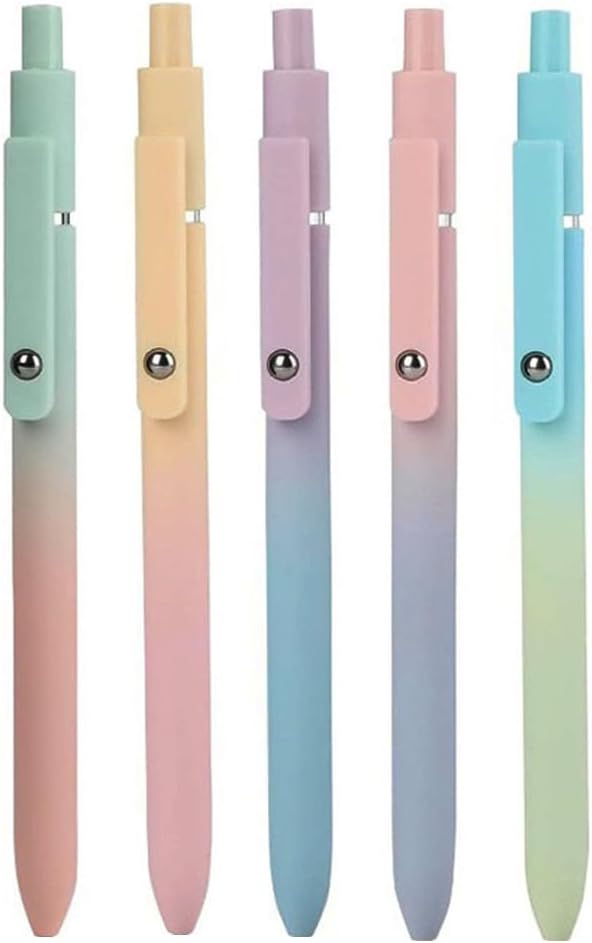sencoo 5 pack Erasable Blue Gel Pens Quick Dry Ink Pens Retractable Roller Ball Pens 0.5mm Cute Pens for School Office Home Diary Gift Pens Erasable Blue
