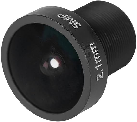 2.1mm Lens for Security CCTV Surveillance Camera, M12 Threaded Mount 5MP 180 Large Wide Angle, 1/2.5 Image Format IR Camera Lens