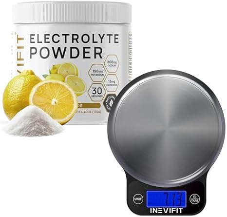 INEVIFIT Nutrition & Electrolyte Balance Bundle - Electrolyte Powder & Digital Kitchen Scale for Hydration & Precise Meal Prep