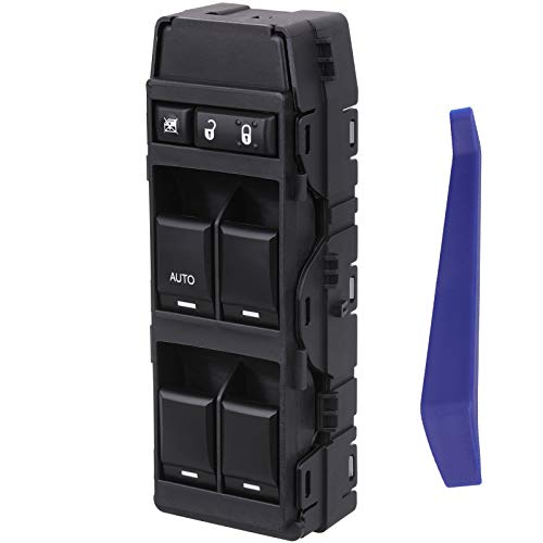 Obaee Power Window Switch Front Left Driver Side, Compatible with 2008-2013 Dodge Avenger Caliber Charger Magnum Dakota 07-10 Chrysler 200 300 Sebring 11-13 Jeep Compass Patriot 4602780AA, 4602780AB
