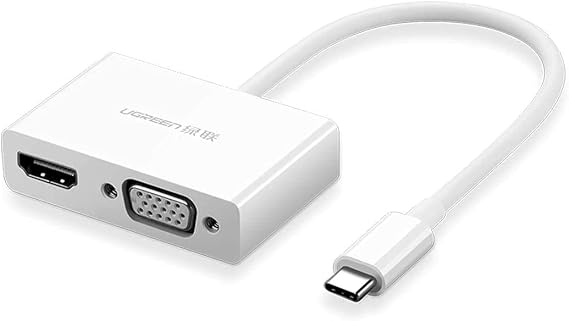 Ugreen Type-C to HDMI-VGA Converter Adapter White