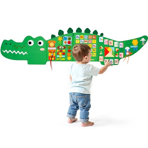 Weihnacht Wall Busy Board Panels,9-in-1 Montessori Sensory Toys, Toddler Learning Activity Center,Montessori Philosophy Sensory, Educational Toys, Conducive to All-Round Development