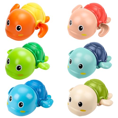 6 Pack Swimming Turtle Baby Bath Toys Wind Up Bathtub Toys