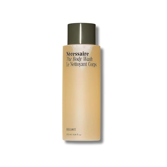 Necessaire The Body Wash. Bergamot. Multi-Vitamin Gel Cleanser. Nourish, Soften. Hypoallergenic. Dermatologist-Tested. No SLS/SLES. 250 ml / 8.4 fl oz