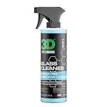 3D Glass Cleaner - Ready to Use, Tint Safe, Streak Free Glass Cleaner - 16oz.