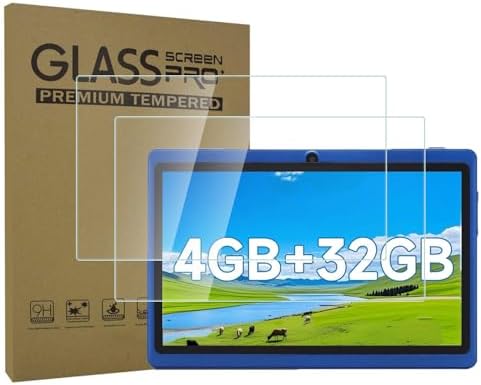 2-Pack Tempered Glass Screen Protector for BYANDBY BYQ8,NOVOJOY NQ8Q8K,PRITOM K7PROK7 PROK7,Contixo V8v8-2V9-3V9,HOTTABLET Q8PROHTQ8K,WUIUHOU Q8WUQ8,VOLENTEX K7Pro 7 Inch Kids Tablet